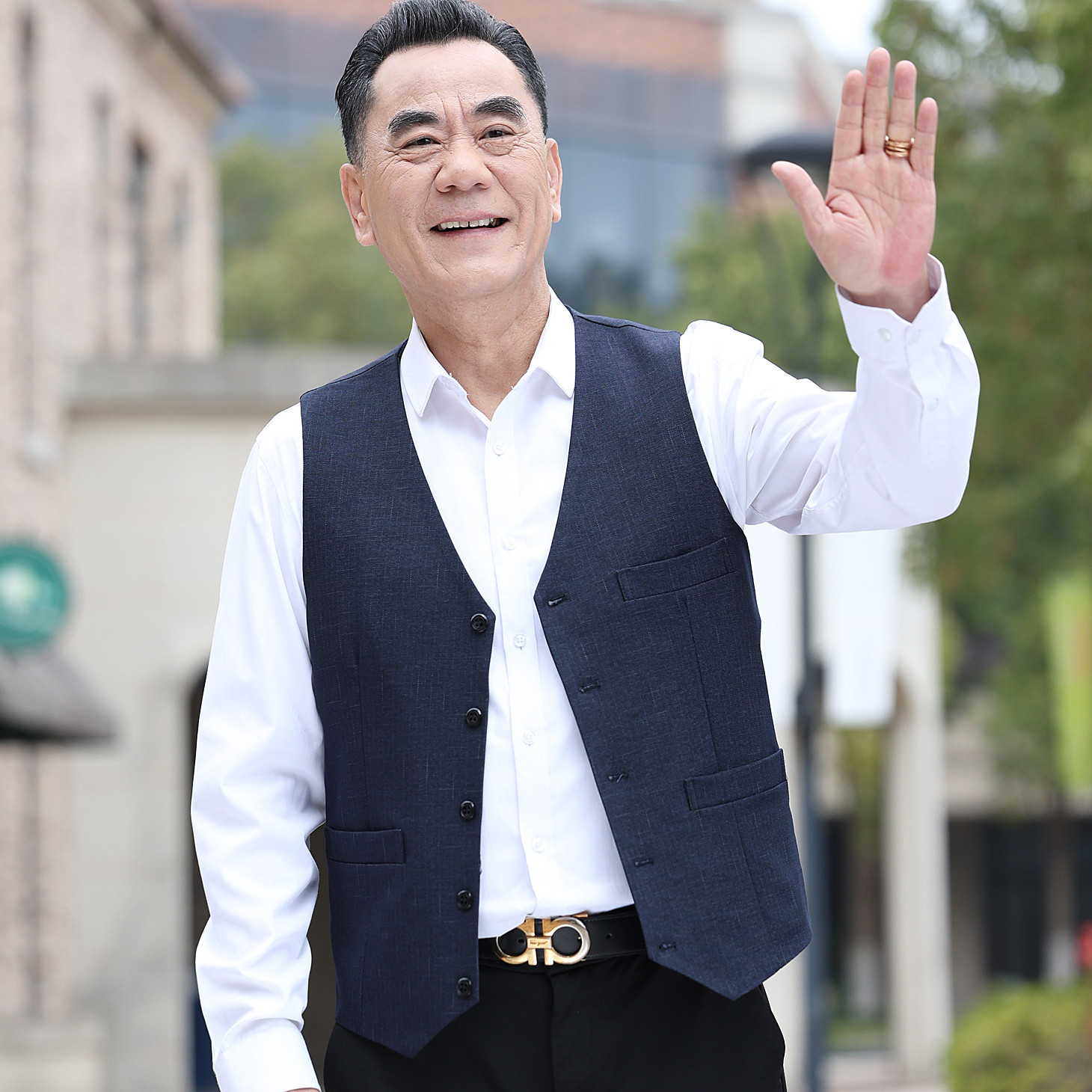 精品！中老年西装马甲男士背心外穿四季马夹爸爸绅士商务休闲新款