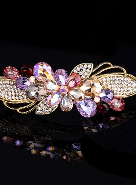 水钻发夹后脑勺夹子头饰气质韩国发卡弹簧夹头发夹子高级感马尾夹