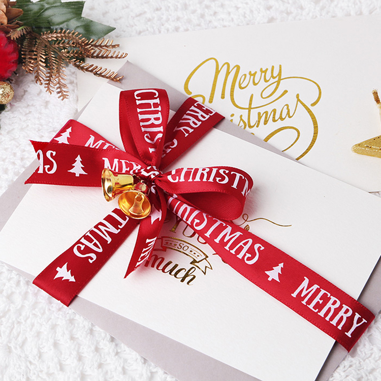 新款圣诞节丝带涤纶手工diy红色