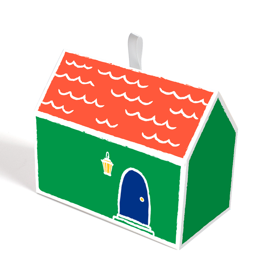 ins小房子包装盒糖果饼干创意小礼盒牛轧糖烘焙包装西点甜品盒子