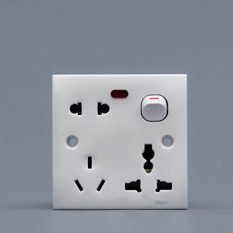 老式二三三插座八孔多功能插座 带灯开关插座面板五孔多用插座J30,电子/电工,开关插座套装,淘宝优惠券,粉丝福利购,淘宝优惠卷