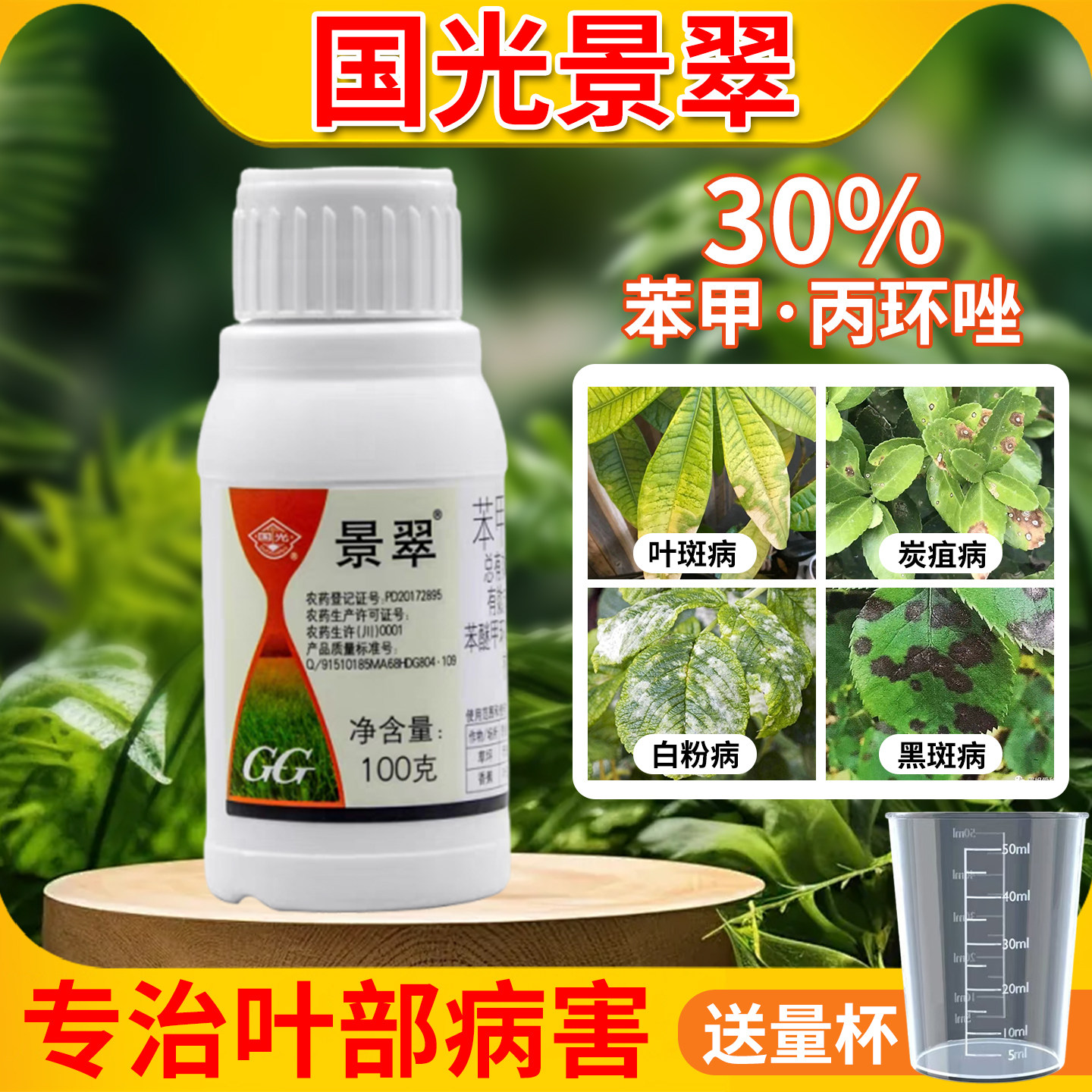 国光景翠黑斑病白粉病花药送量杯