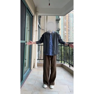 深灰色无领开衫毛衣男秋冬季慵懒风针织衫高智感cleanfit叠穿线衫