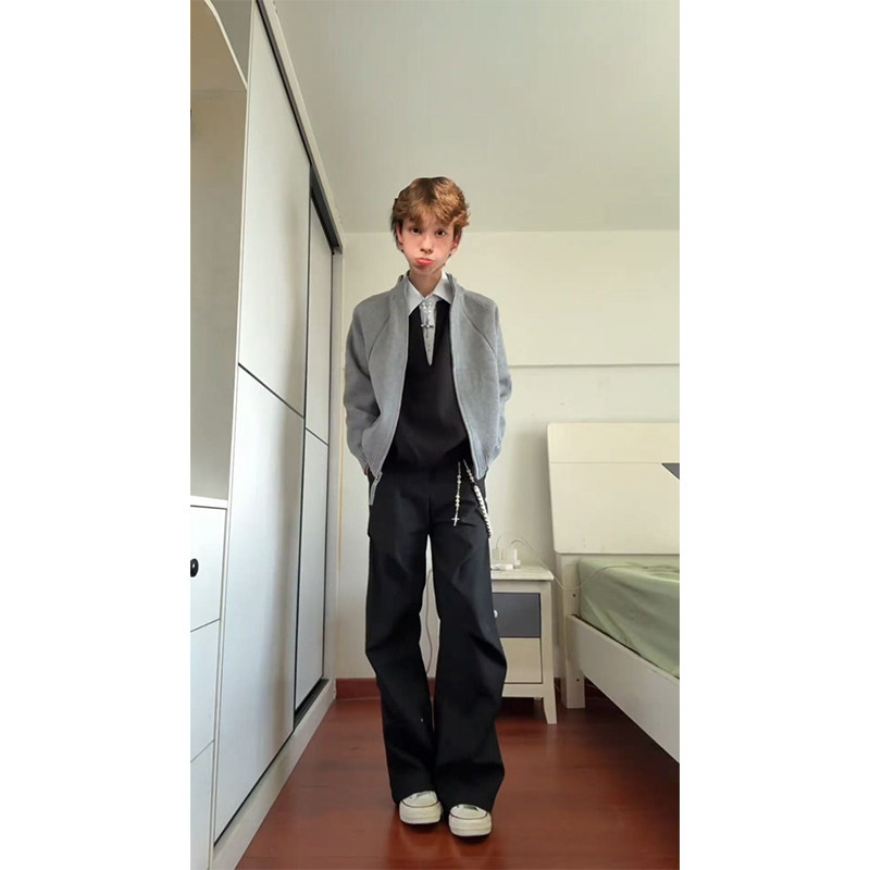 cleanfit黑色微喇褶皱加绒西裤男高级感垂坠西装裤高个子加长裤子,男装,休闲裤,淘宝优惠券,粉丝福利购,淘宝优惠卷