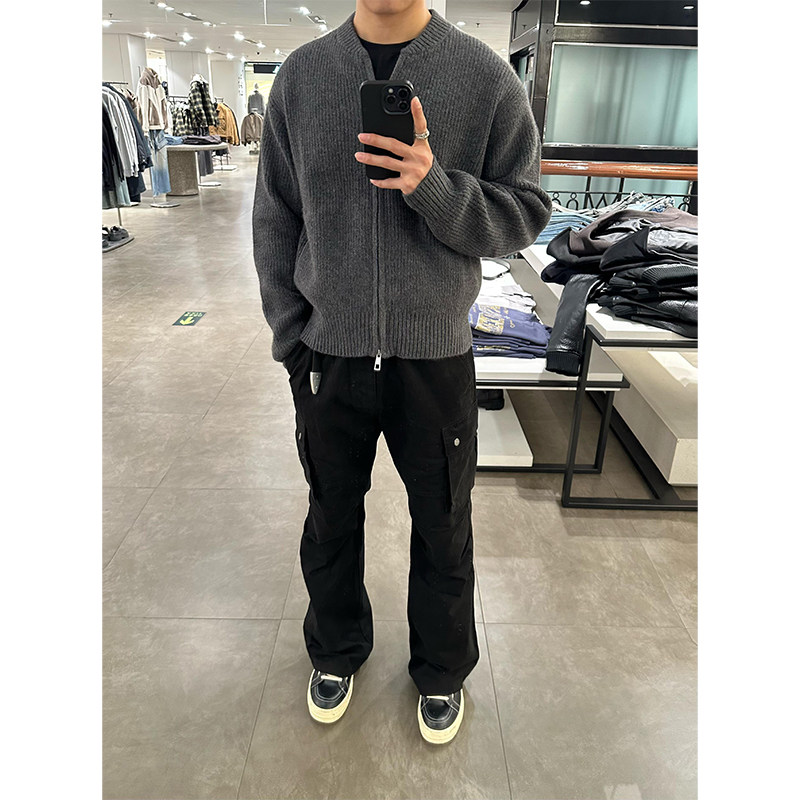 foool风琴口袋褶皱工装裤男