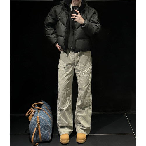 大黄靴搭配的裤子男直筒