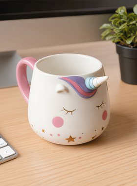 costa咖世家独角兽白色卡通经典马克咖啡茶陶瓷杯夏季折扣包邮