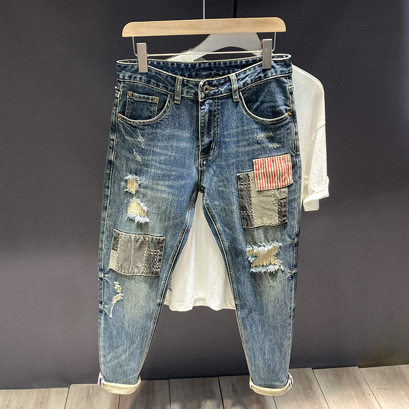 秋季弹力痞帅长裤子潮牌