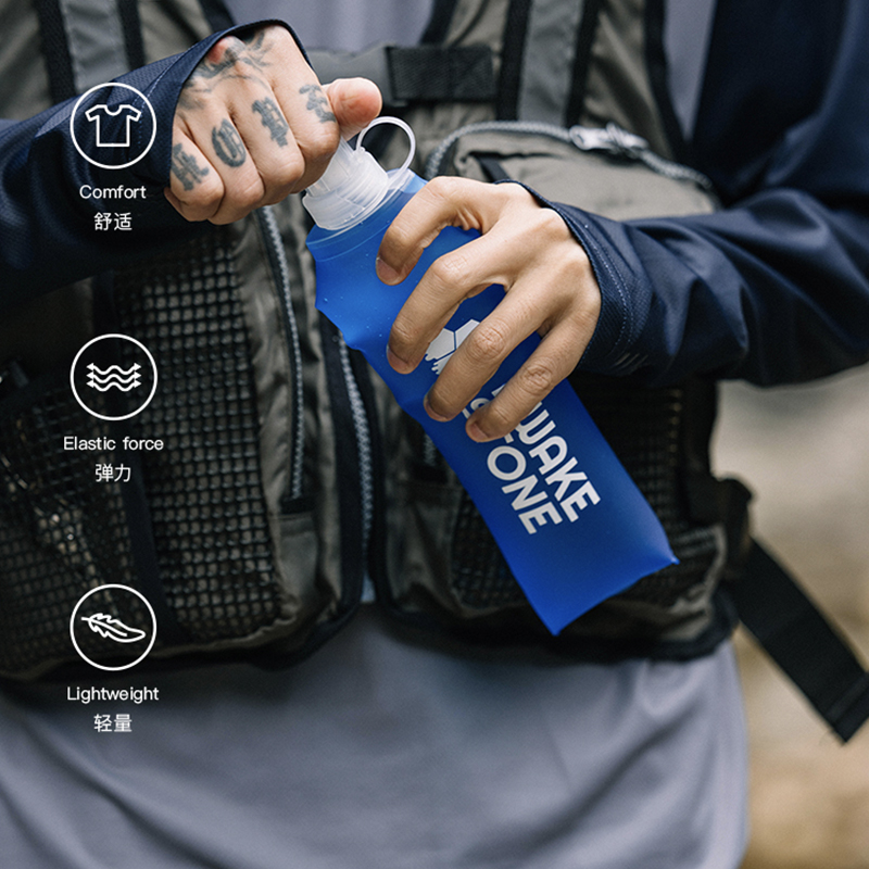 运动水壶可折叠食用级硅胶软水瓶