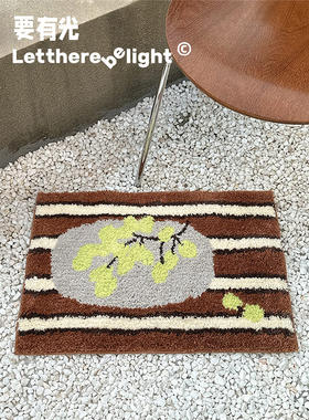 ins风插画小地毯小地垫卧室床边毯客厅细水防滑浴室垫坐垫儿童毯