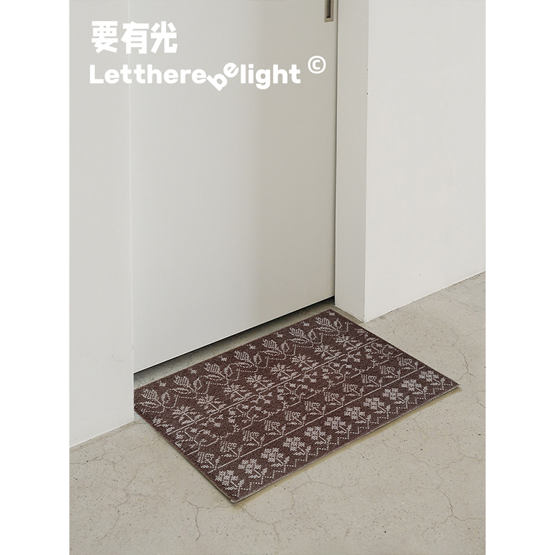 原创像素老花丝圈入户垫门厅脚垫防尘垫耐脏好打理猫抓垫猫砂垫