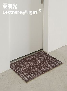 原创像素老花丝圈入户垫门厅脚垫防尘垫耐脏好打理猫抓垫猫砂垫