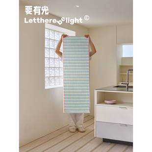 ins马卡龙韩式 简约条纹床边毯飘窗垫卫生间脚垫边几垫门口小地毯