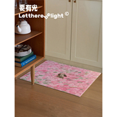 微风丝圈和狗 ins风手绘丝圈入户地垫 地毯可裁剪门厅脚垫防尘垫