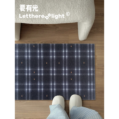 原创入户小寄语韩式ins风丝圈入户地垫/地毯可裁剪门厅脚垫防尘垫
