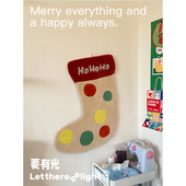 系列原创插画手工剪花可上墙挂毯地毯坐垫墙面装 要有光 圣诞 饰