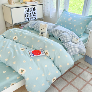 全棉男童1米2床上一米二床笠三件套男孩床品四件套青少年儿童男生