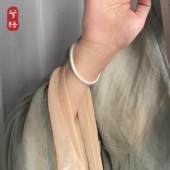 足银999古法传承手镯女实心闭口镯子简约时尚 送礼物 素圈年轻款