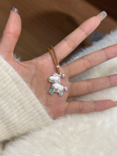 兮语「富贵小马」足银999.9项链女纯银珐琅彩项链新中式国风礼物