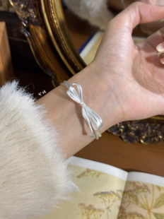 兮语「千丝结」足银999.9蝴蝶结手镯女纯银新中式 国风礼物送女友