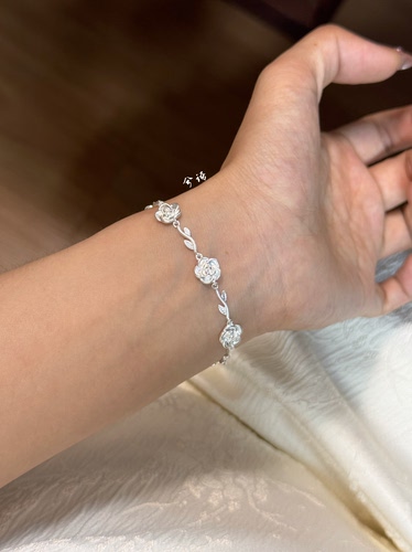 兮语「余香」足银999玫瑰花手链女纯银新中式国风礼物