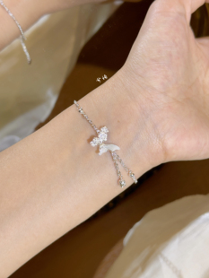 兮语「蝶苏」足银999花瓣蝴蝶手链女纯银新中式 铃兰花流苏礼物