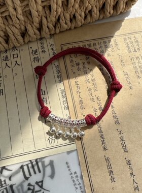 编绳手绳纯银925民族风女生