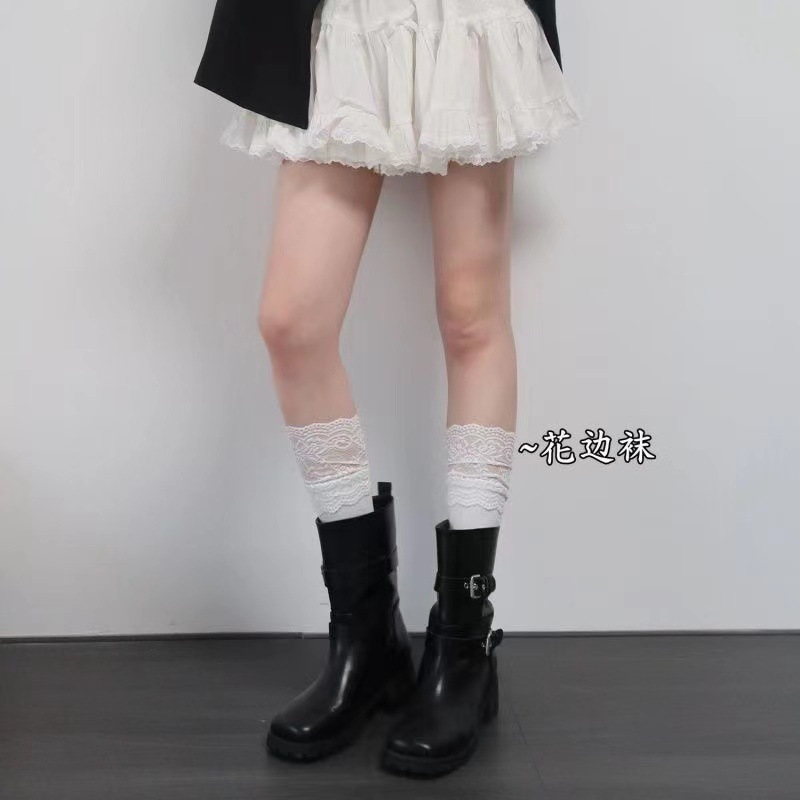日系JK袜蕾丝拼接洛丽塔花边