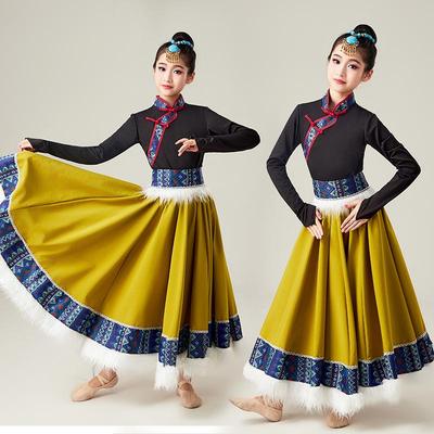 藏族舞蹈藏族舞蹈演出服装女儿童