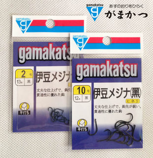 伽玛卡兹鱼钩 gamakatsu伽马 伊豆メヅナ（黑）有倒刺鱼钩鱼钩