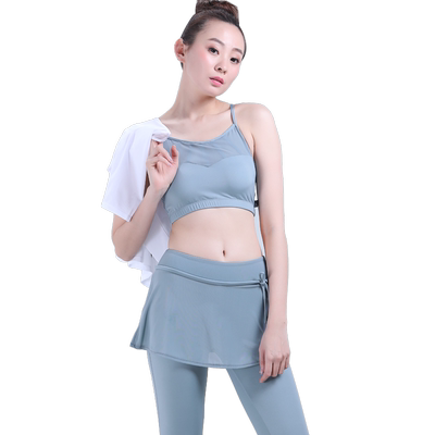 沙洛尔三件套中袖女瑜伽套装