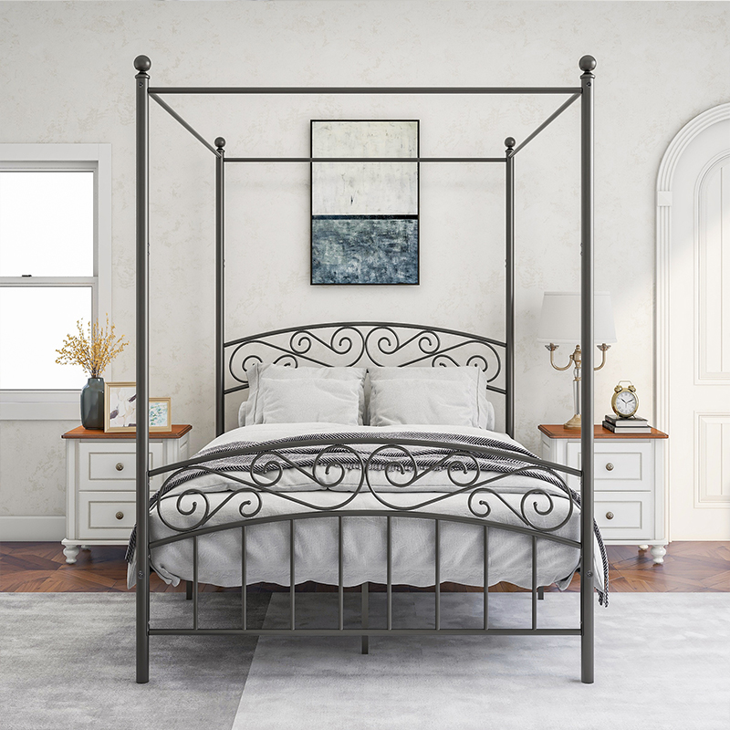 仙作古木记经济型欧式铁艺双人床