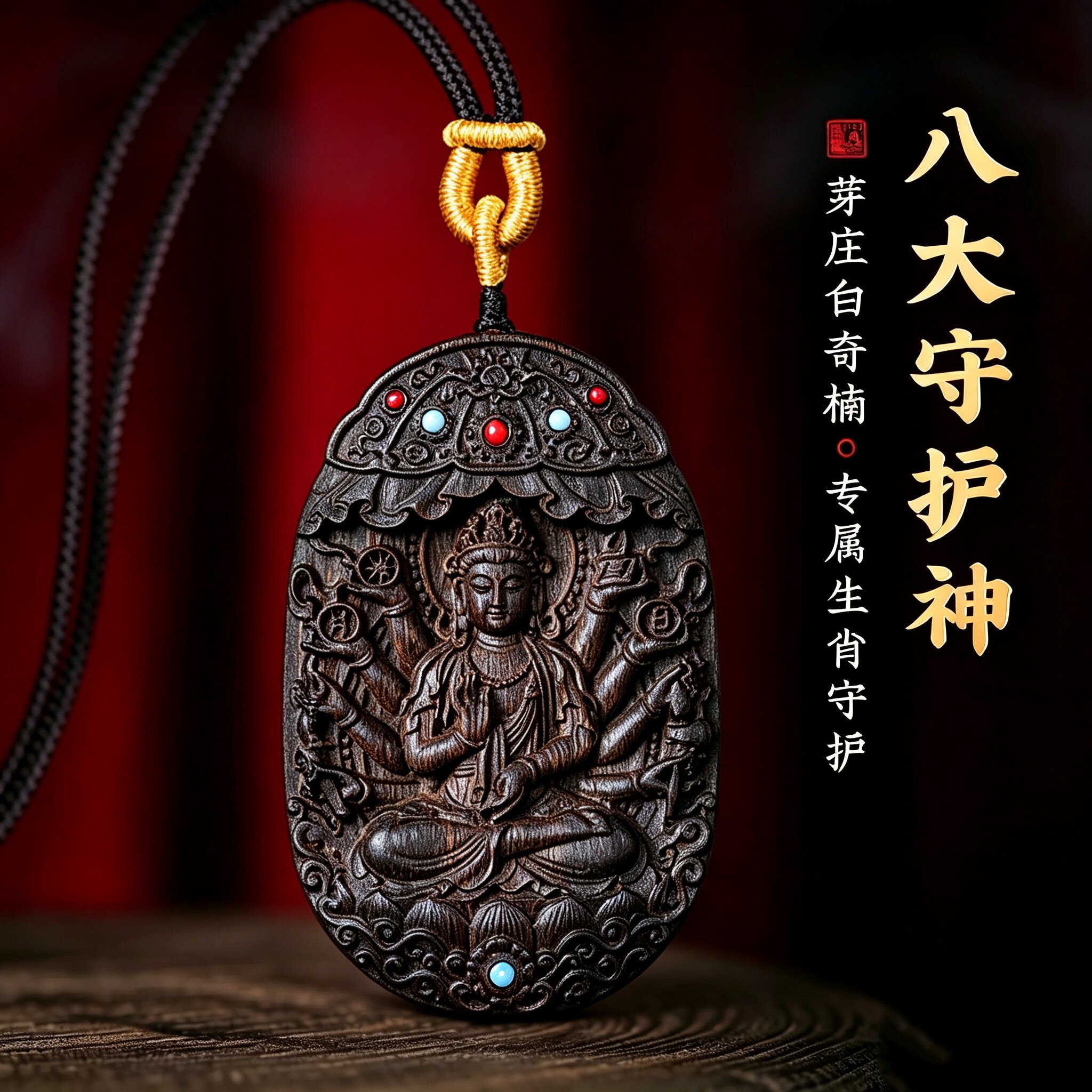 天然芽庄白奇楠沉香吊坠本命佛牌