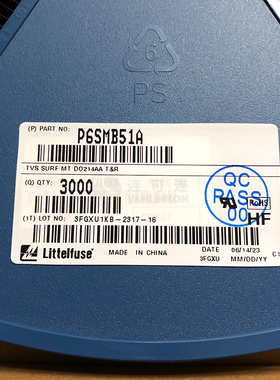 P6SMB51A Littelfuse ESD 抑制器/TVS 二极管 现货供应