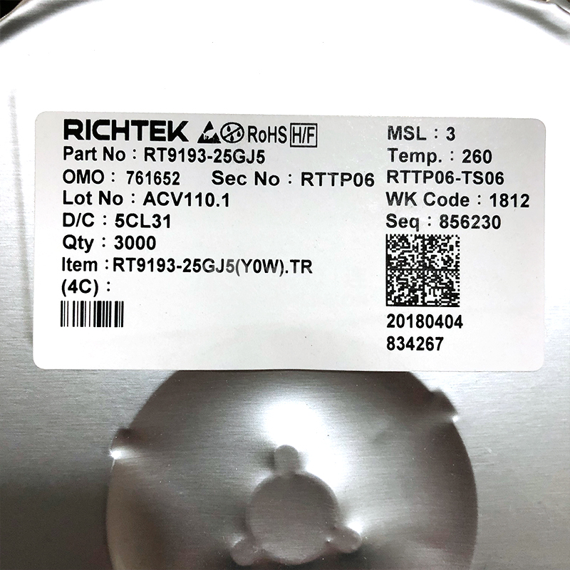 RT9193-25GJ5 RICHTEK稳压器-线性 现货供应