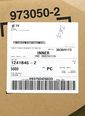 1241846-2 TE泰科汽车工业连接器接插件附件供应 原厂代理