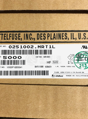 0251002.NRT1L  电路保护  Littelfuse  现货库存