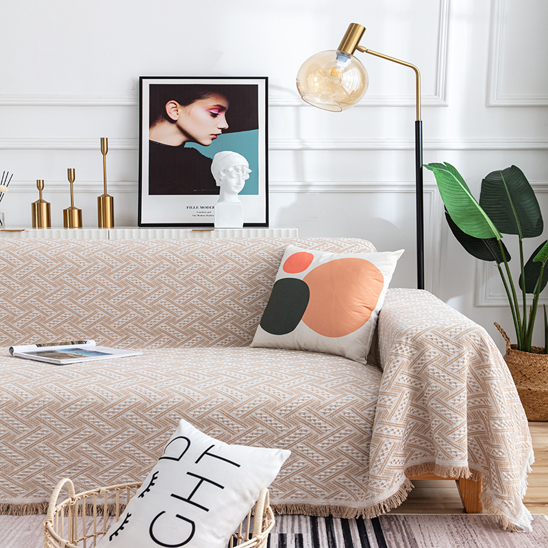 防猫抓棉现代简约沙发套沙发巾