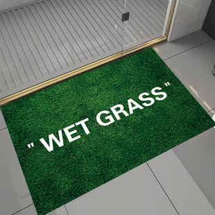 潮牌绿湿草地wetgrass硅藻泥浴室门口卫生间地垫可水洗速干防滑垫