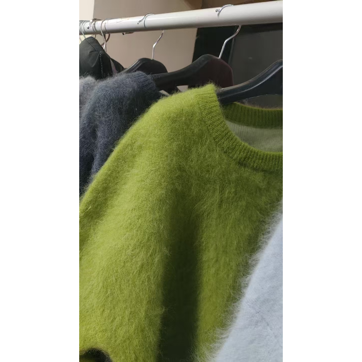 升级加厚AB面圆领皇室拉绒羊绒衫