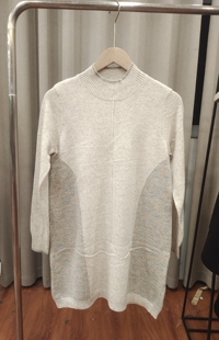 半高领中款 裙长80以内 花纱拼接连衣裙