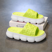 可爱卡通室内家居可外穿防滑沙滩凉拖鞋 踩屎感eva厚底拖鞋 女夏季