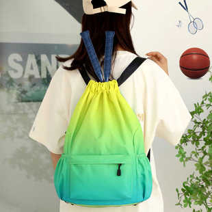 轻便羽毛球包束口袋运动包男女双肩背包网球包便携牛津布球袋定制