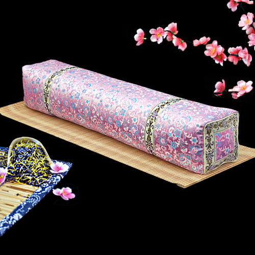 古风丝绸花草苦荞决明子长枕头
