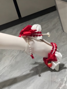 草莓蛋糕可爱原创高跟鞋 12月新款 雪顶莓果Lolita鞋