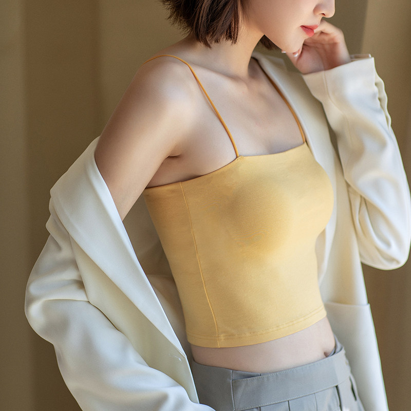 美背内衣新款2026内搭细吊带带胸垫打底裹胸防走光抹胸裹胸文胸罩