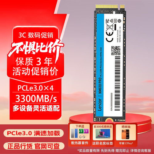 雷克沙NM610PROM.2固态硬盘