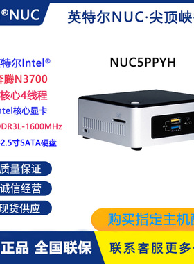 英特尔(Intel) NUC5PPYH尖顶峡谷 mini迷你电脑小主机 奔腾四核