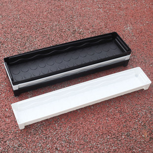多肉白色黑色细窄长条托盘桌面阳台收纳窄窗台移动浸盆接水盒花架