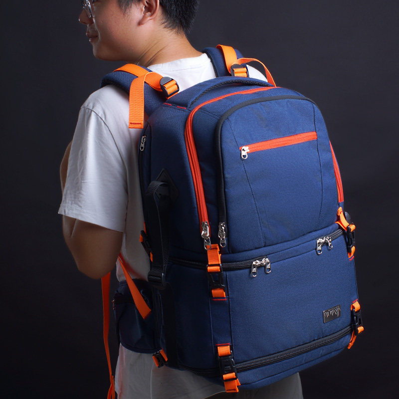 Mekava双肩相机包双侧开防盗专业单反男女多功能摄影包